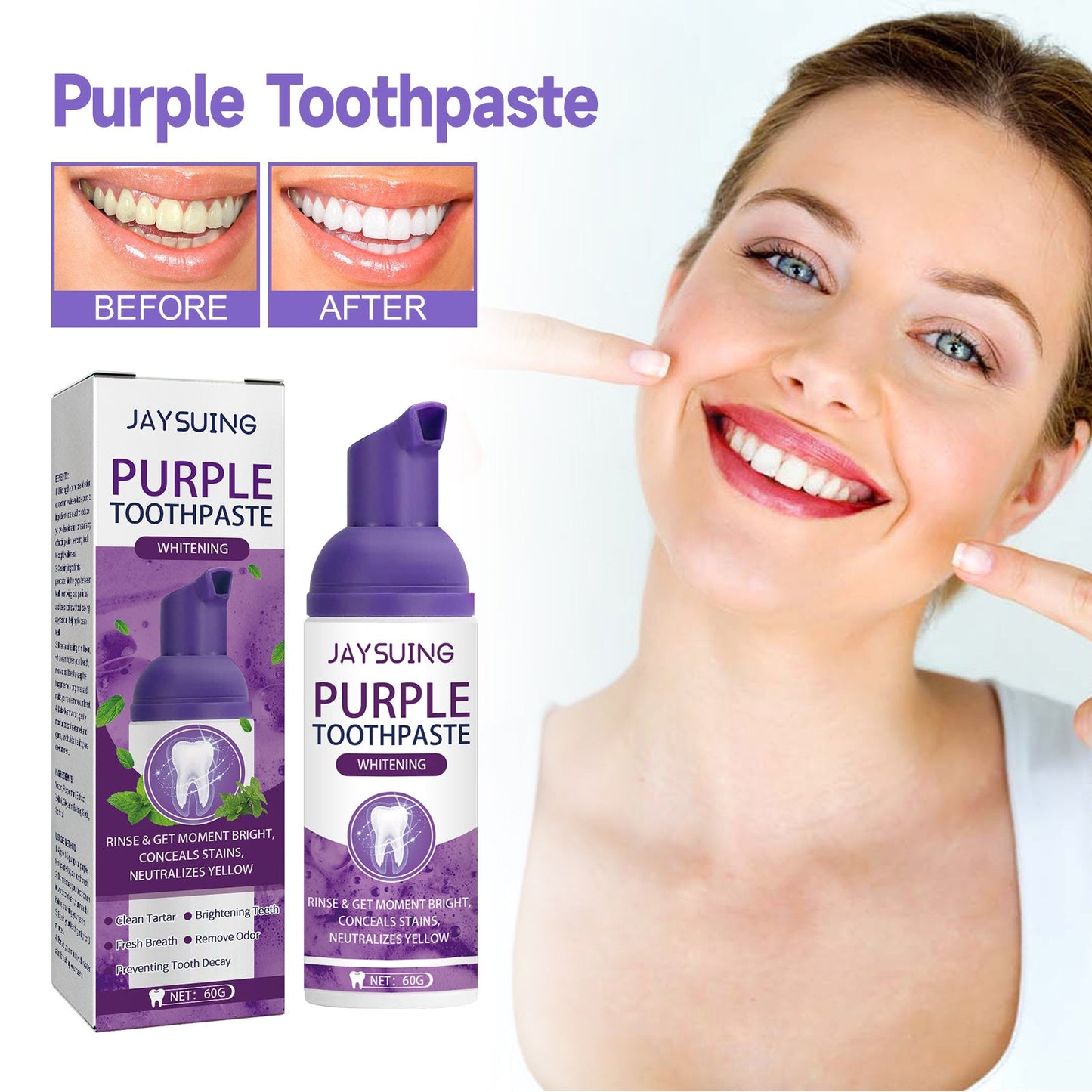 Corrector de Color Morado — Dientes Blancos al Instante
