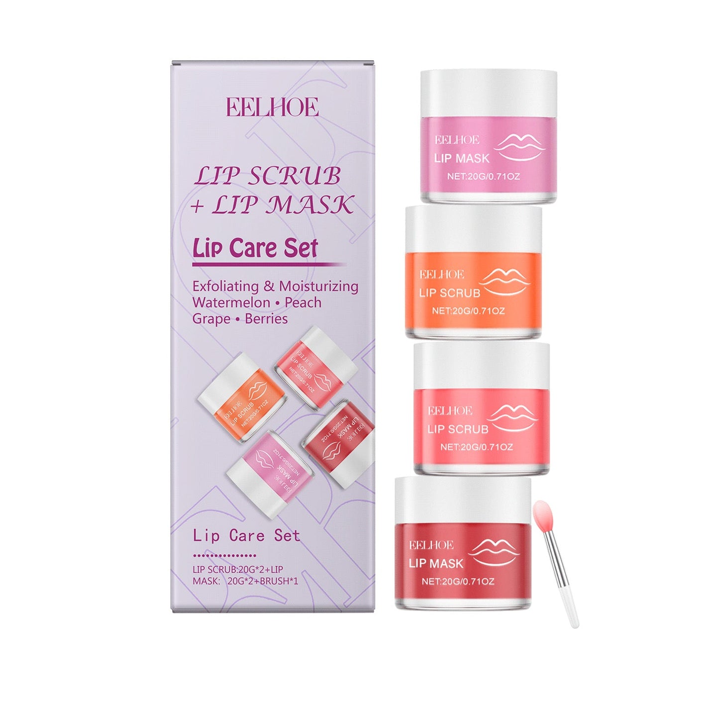 Set de Cuidado Nutritivo para Labios EELHOE, Hidratante y Suave, Hidratación y Nutrición para Labios Suaves