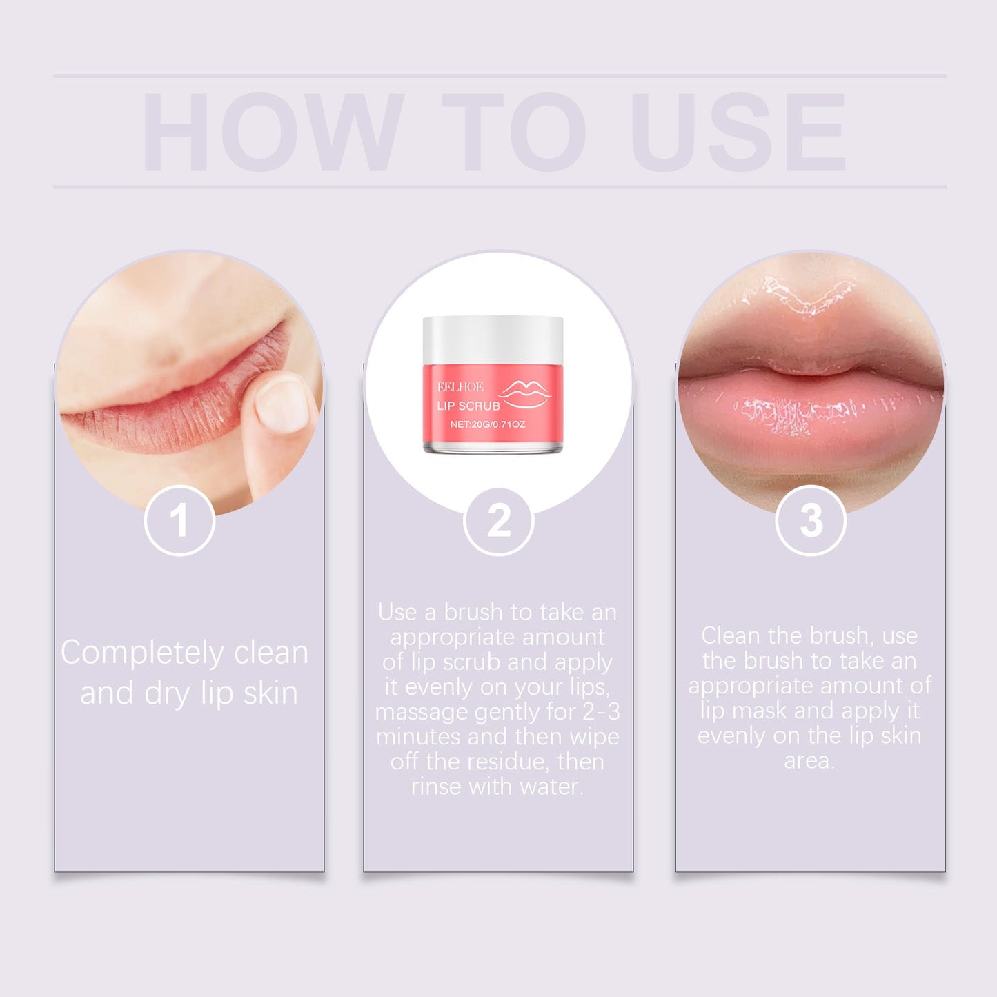 Set de Cuidado Nutritivo para Labios EELHOE, Hidratante y Suave, Hidratación y Nutrición para Labios Suaves